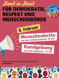 Plakat Kundgebung in Cuxhaven - 08.02.2025