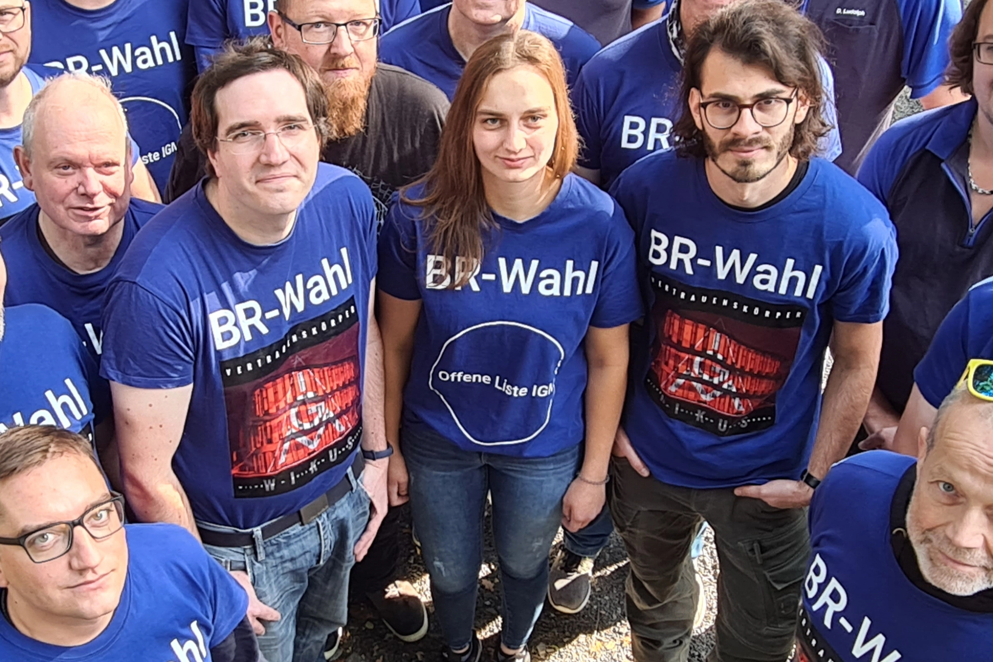 82 Kandidaten traten auf der IG Metall-Liste zur Betriebsratswahl beim Sägerhersteller Wikus an.