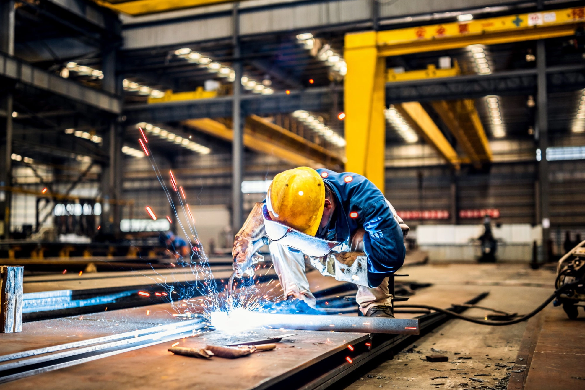 Schweisser bei der Arbeit