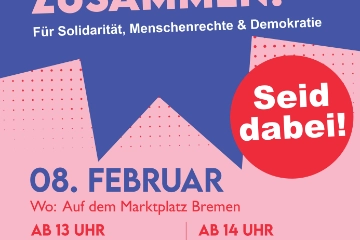 Plakat Kundgebung in Bremen - 08.02.2025