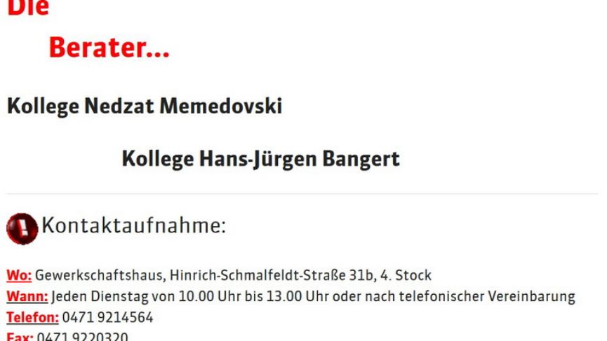 Erwerbslosenberatung