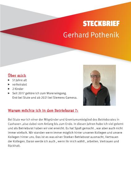 Listenplatz 15 - Gerhard Pothenik