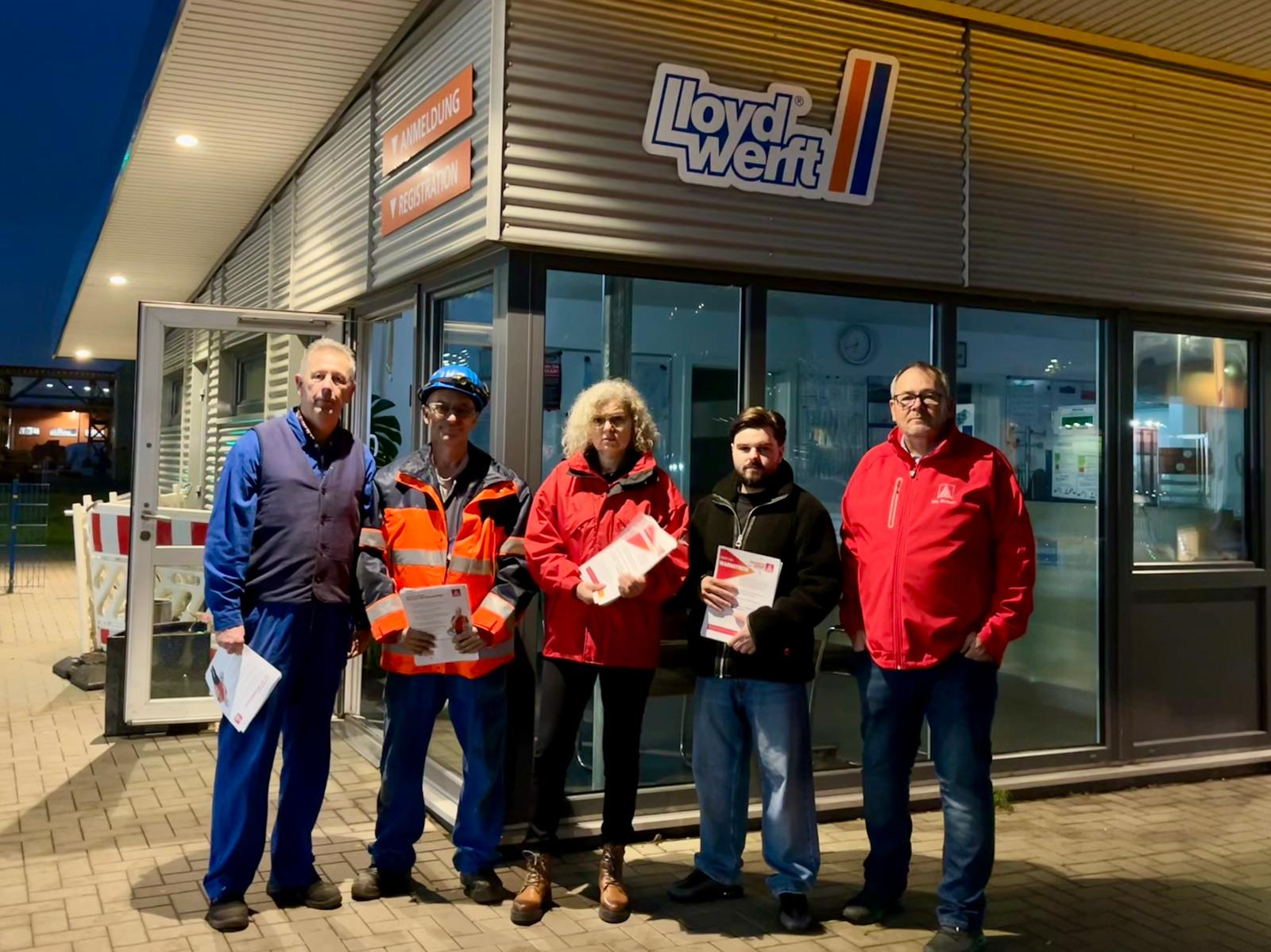 Warnstreik Lloydwerft