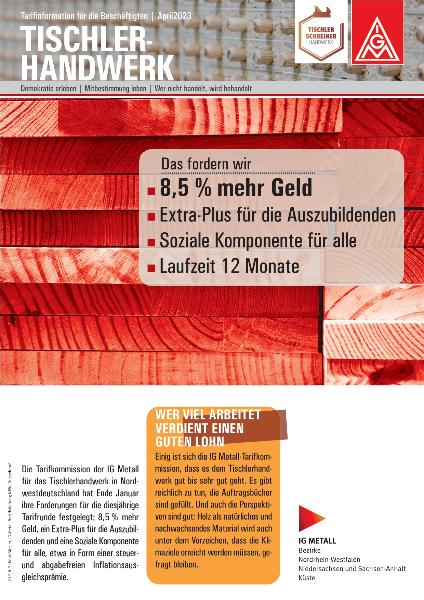 Tarifinformation für die Beschäftigten im Tischler-Handwerk