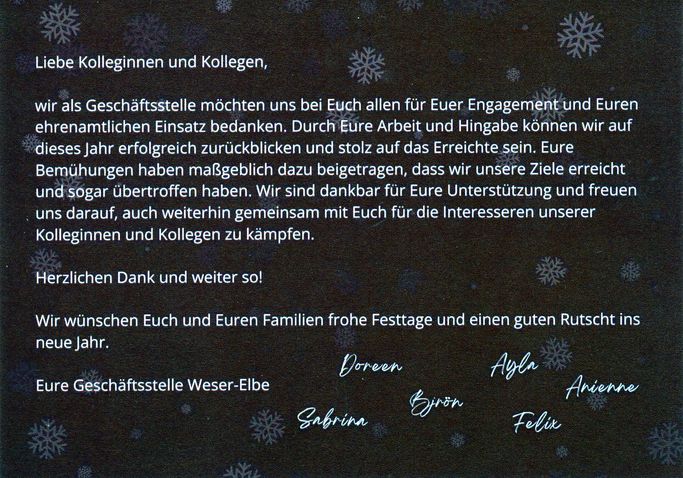 Weihnachtsgrüße 2024