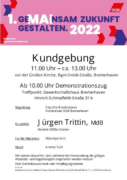 Plakat 1. Mai 2022 Bremerhaven